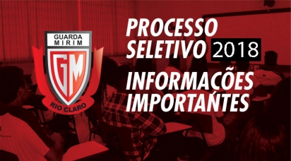 Imagem da notícia 'Processo Seletivo 2018  - Guarda Mirim Rio Claro'