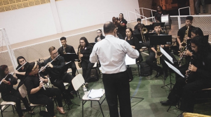 Imagem da notícia 'Banda se apresenta em formatura do Ensino Infantil'